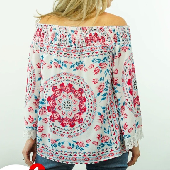 Pink Blush Off the Shoulder Top - Picture 2 of 4